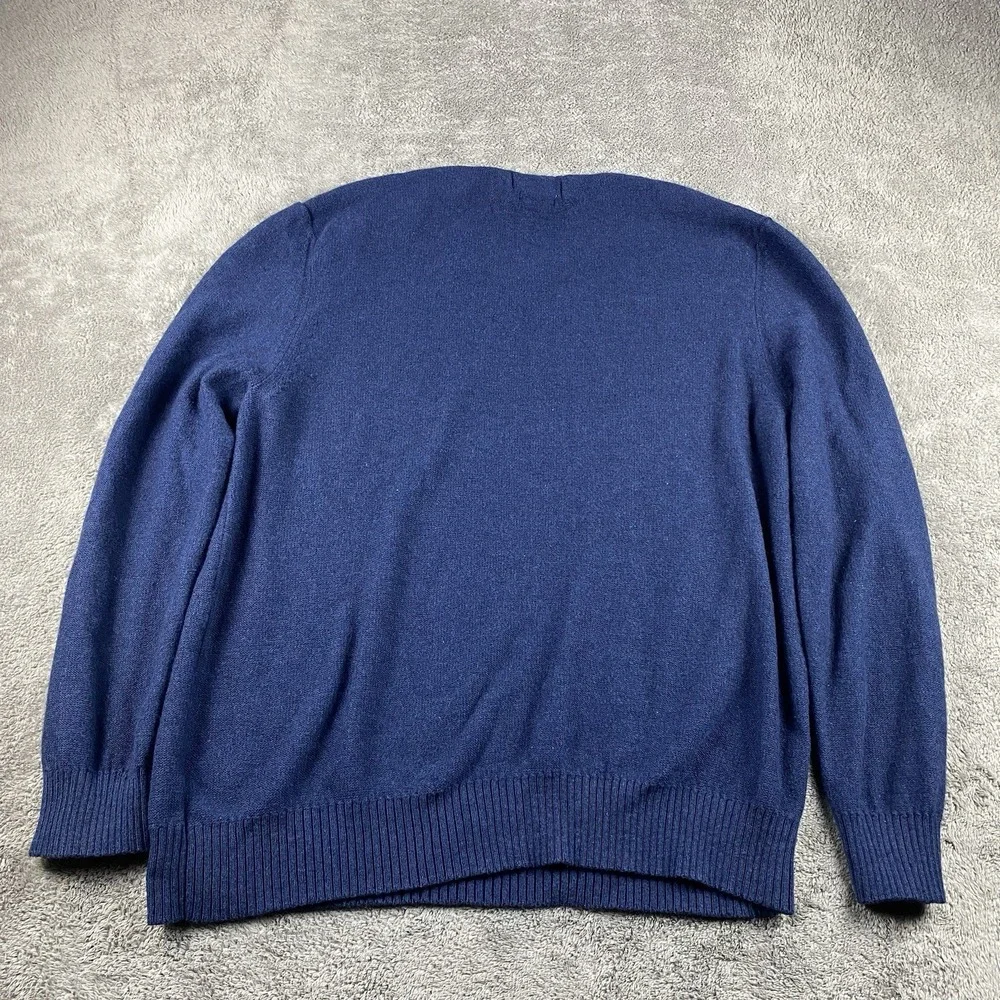 Banana Republic Luxury Blend Sweater Mens XL‎ Blue V-Neck Long Sleeve